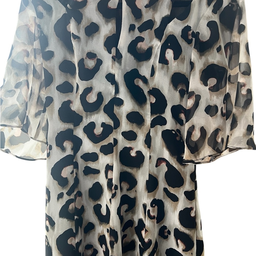 BCBGeneration Black and Cream Animal Print Romper